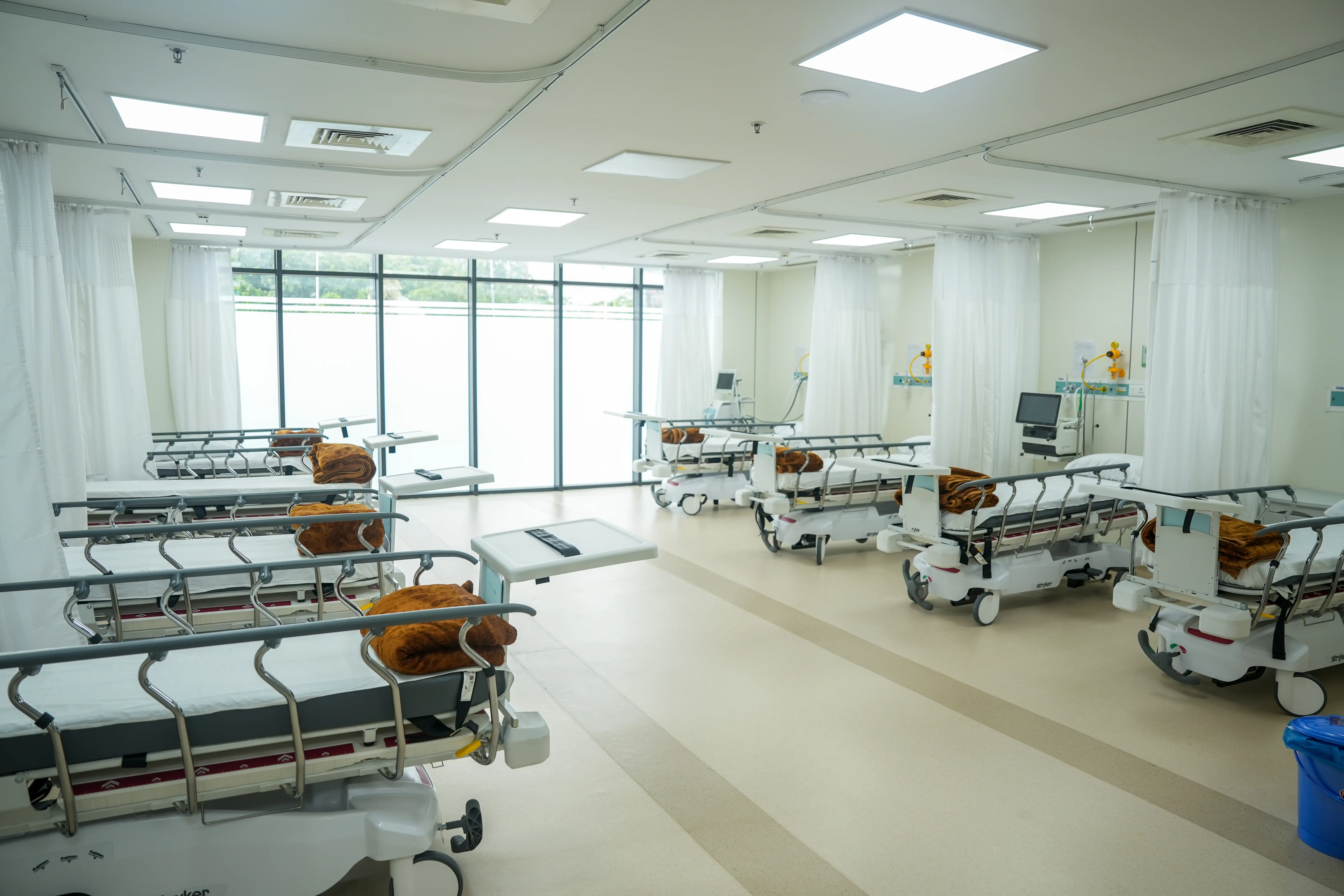 Hospital staff standing together